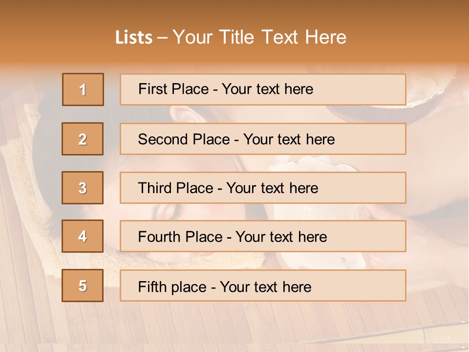 A Woman Getting A Facial Mask On Her Face PowerPoint Template