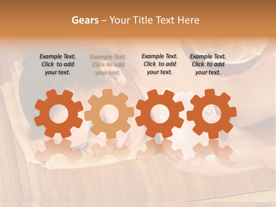 A Woman Getting A Facial Mask On Her Face PowerPoint Template