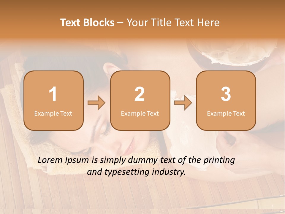 A Woman Getting A Facial Mask On Her Face PowerPoint Template