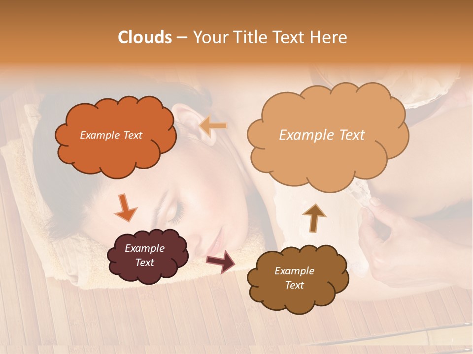 A Woman Getting A Facial Mask On Her Face PowerPoint Template