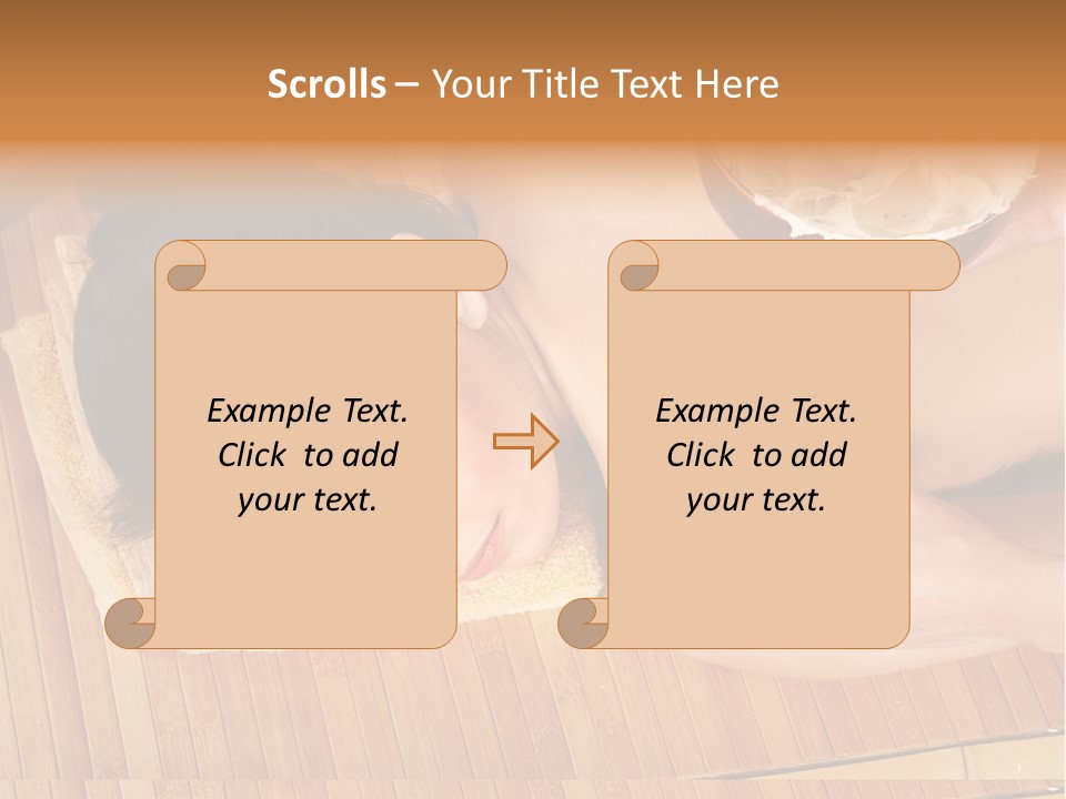 A Woman Getting A Facial Mask On Her Face PowerPoint Template