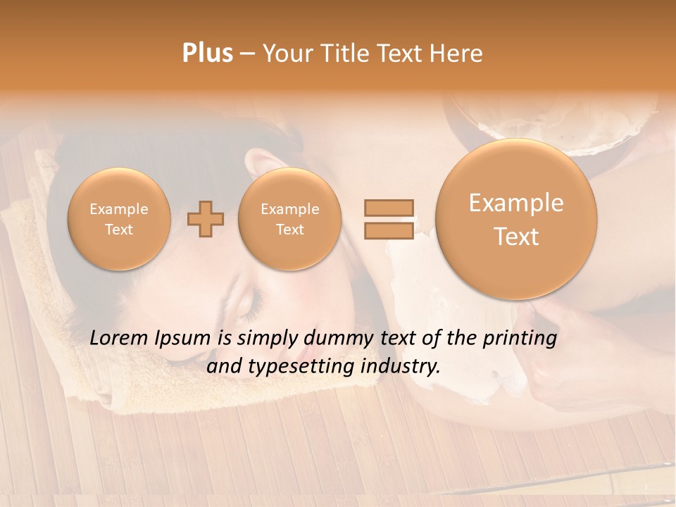 A Woman Getting A Facial Mask On Her Face PowerPoint Template