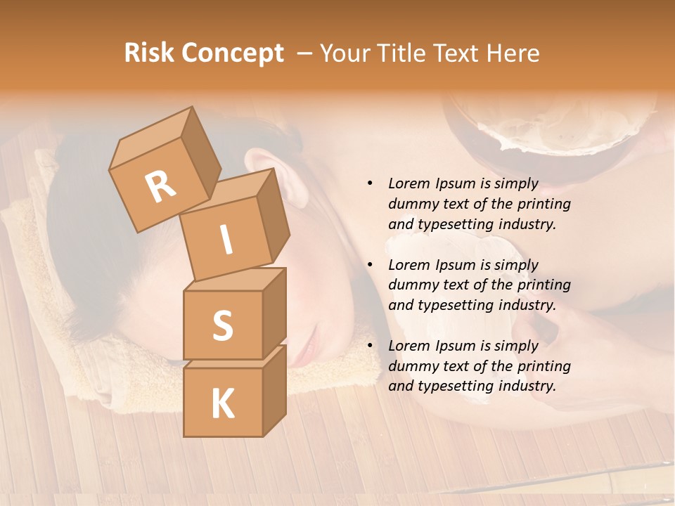 A Woman Getting A Facial Mask On Her Face PowerPoint Template