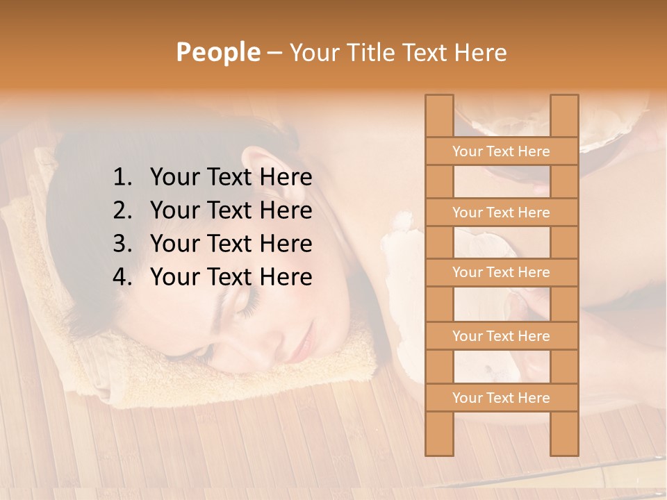 A Woman Getting A Facial Mask On Her Face PowerPoint Template