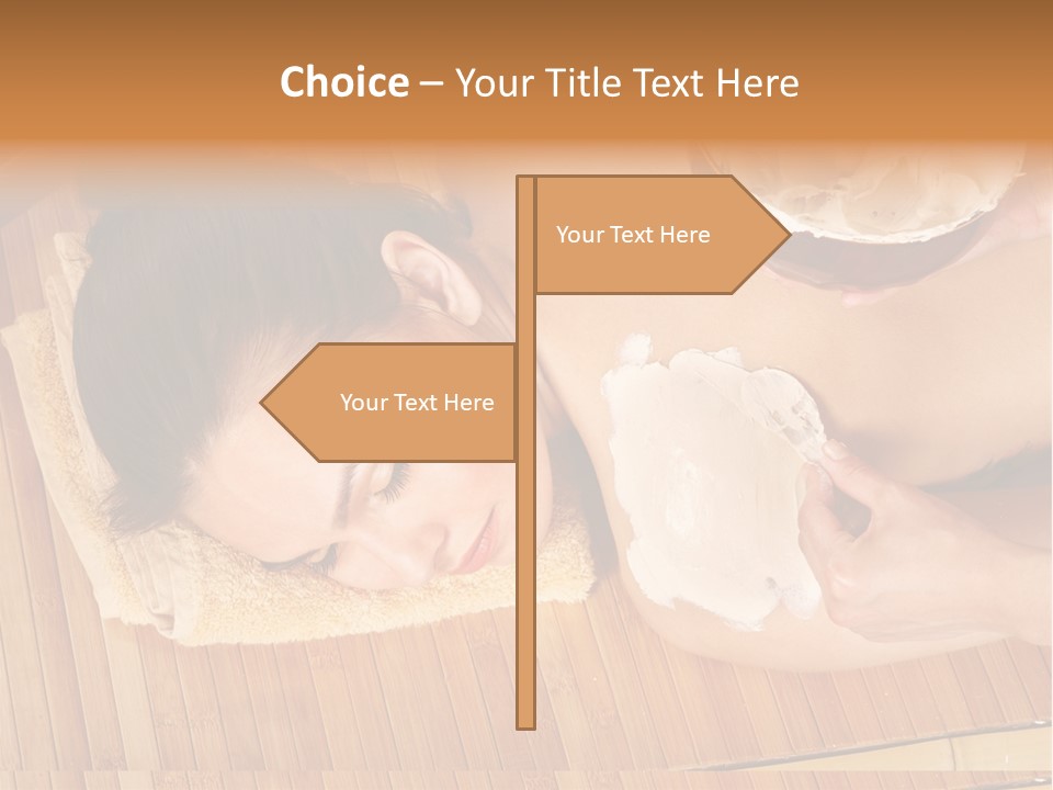 A Woman Getting A Facial Mask On Her Face PowerPoint Template