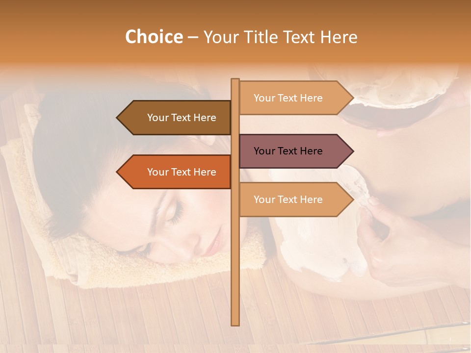 A Woman Getting A Facial Mask On Her Face PowerPoint Template