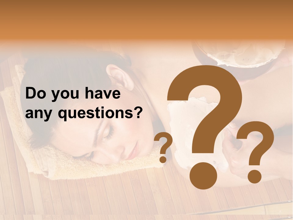 A Woman Getting A Facial Mask On Her Face PowerPoint Template