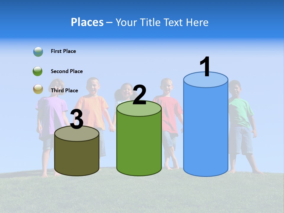 Caucasian Excitement Clear Sky PowerPoint Template