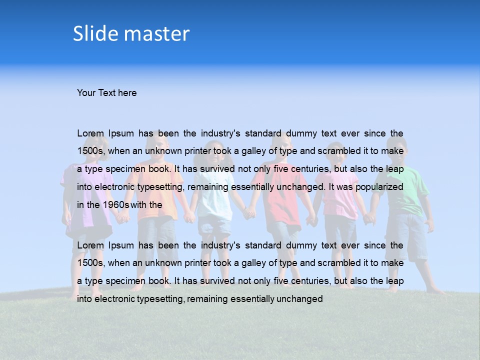 Caucasian Excitement Clear Sky PowerPoint Template