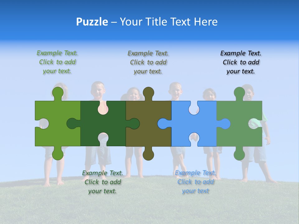 Caucasian Excitement Clear Sky PowerPoint Template