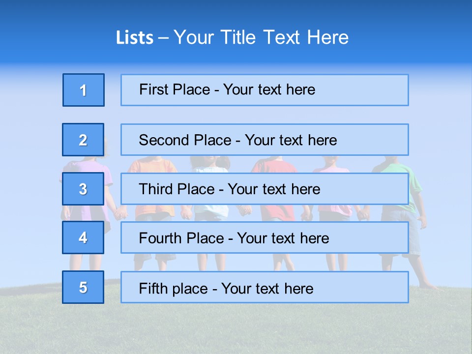 Caucasian Excitement Clear Sky PowerPoint Template