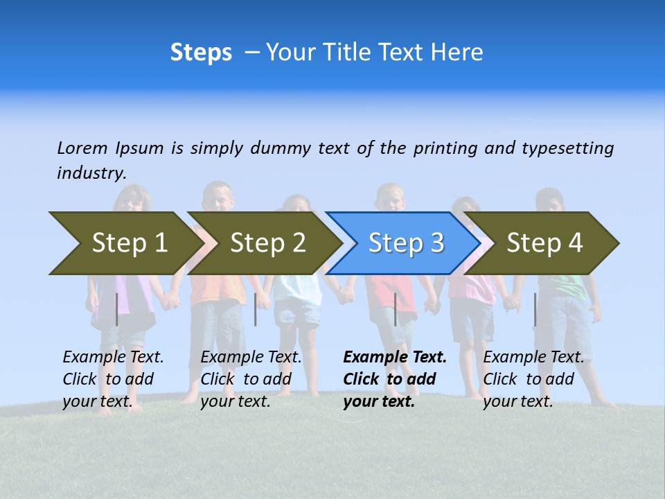Caucasian Excitement Clear Sky PowerPoint Template
