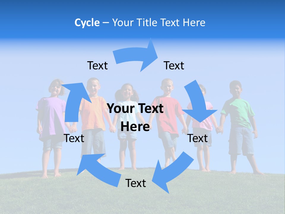 Caucasian Excitement Clear Sky PowerPoint Template