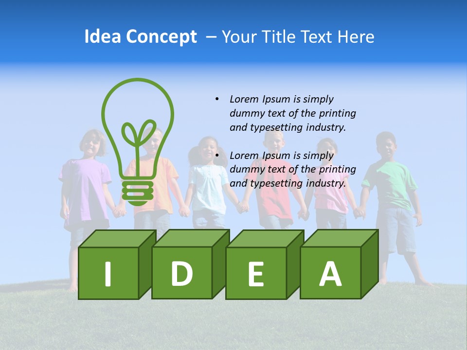 Caucasian Excitement Clear Sky PowerPoint Template