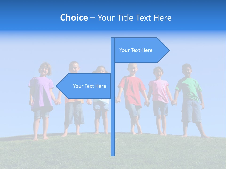 Caucasian Excitement Clear Sky PowerPoint Template