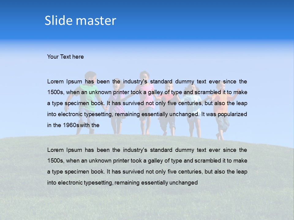 Clear Sky Childhood Playful PowerPoint Template