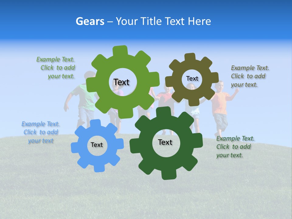 Clear Sky Childhood Playful PowerPoint Template