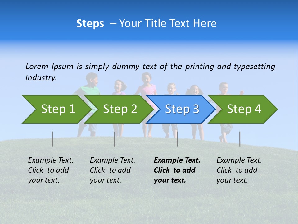 Clear Sky Childhood Playful PowerPoint Template