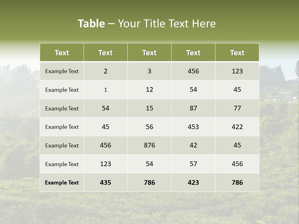 Fresh Agricultural Scene PowerPoint Template