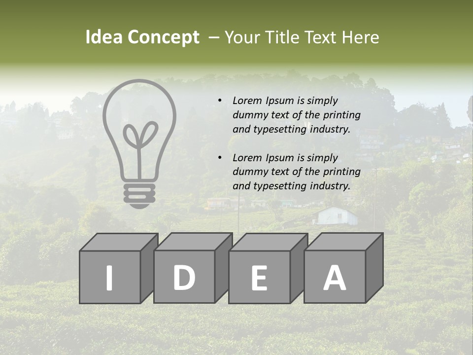 Fresh Agricultural Scene PowerPoint Template