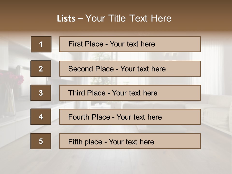 Furniture Wood Fixtures PowerPoint Template