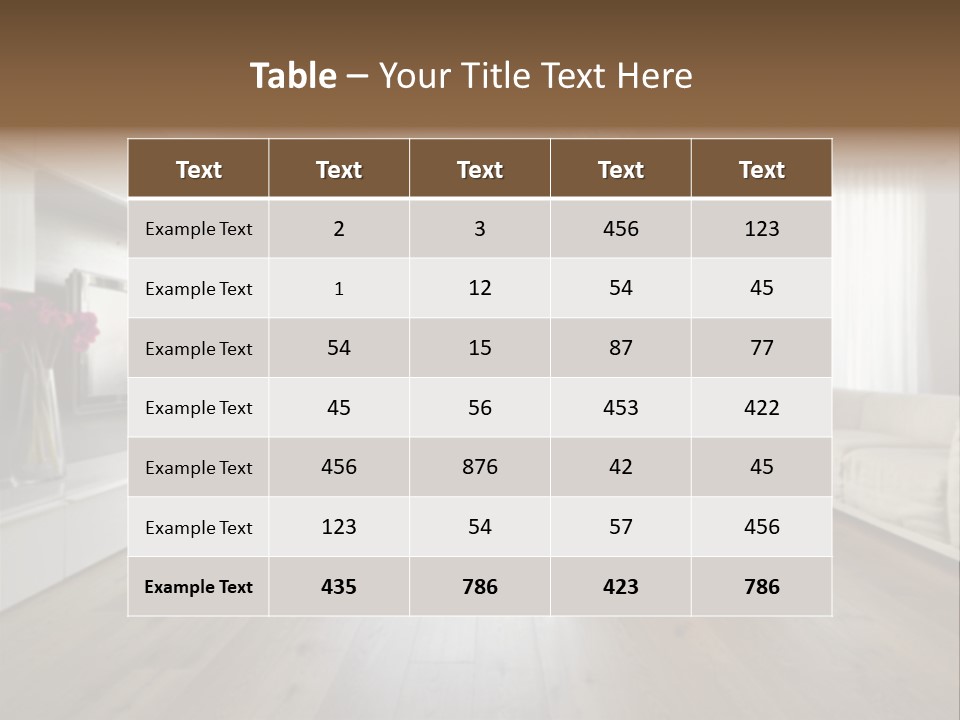 Furniture Wood Fixtures PowerPoint Template