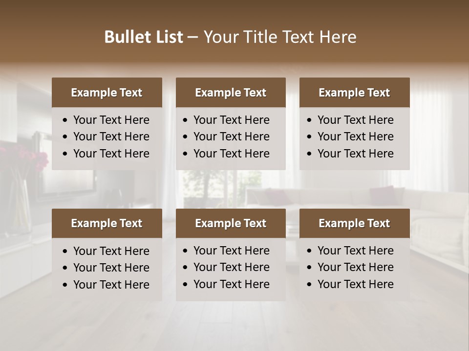Furniture Wood Fixtures PowerPoint Template