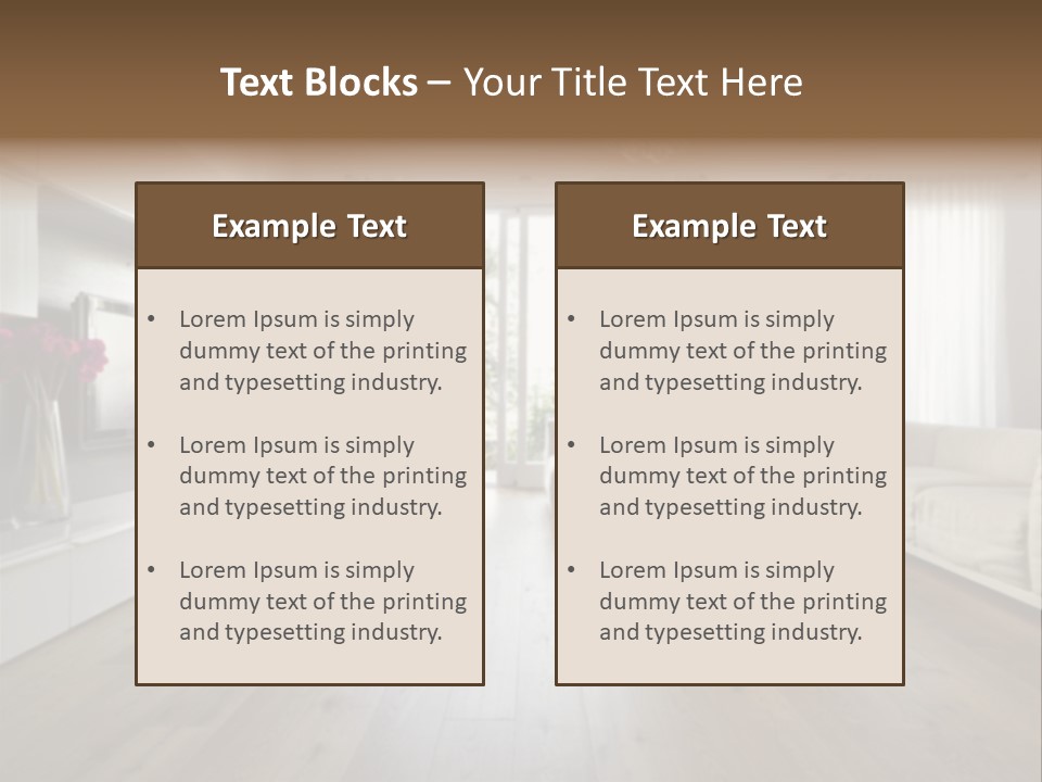 Furniture Wood Fixtures PowerPoint Template