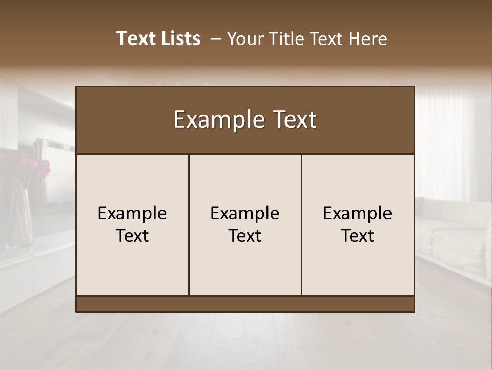 Furniture Wood Fixtures PowerPoint Template