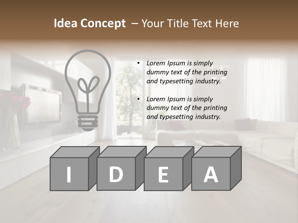 Furniture Wood Fixtures PowerPoint Template