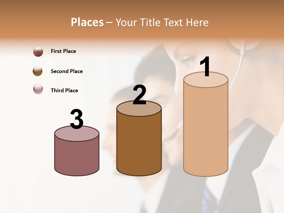 Call Net Woman PowerPoint Template