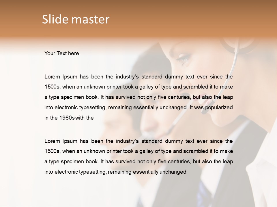 Call Net Woman PowerPoint Template