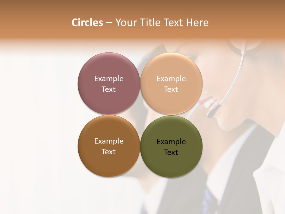 Call Net Woman PowerPoint Template