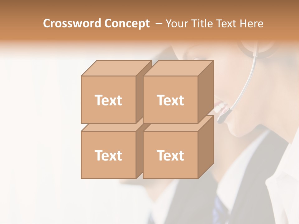 Call Net Woman PowerPoint Template
