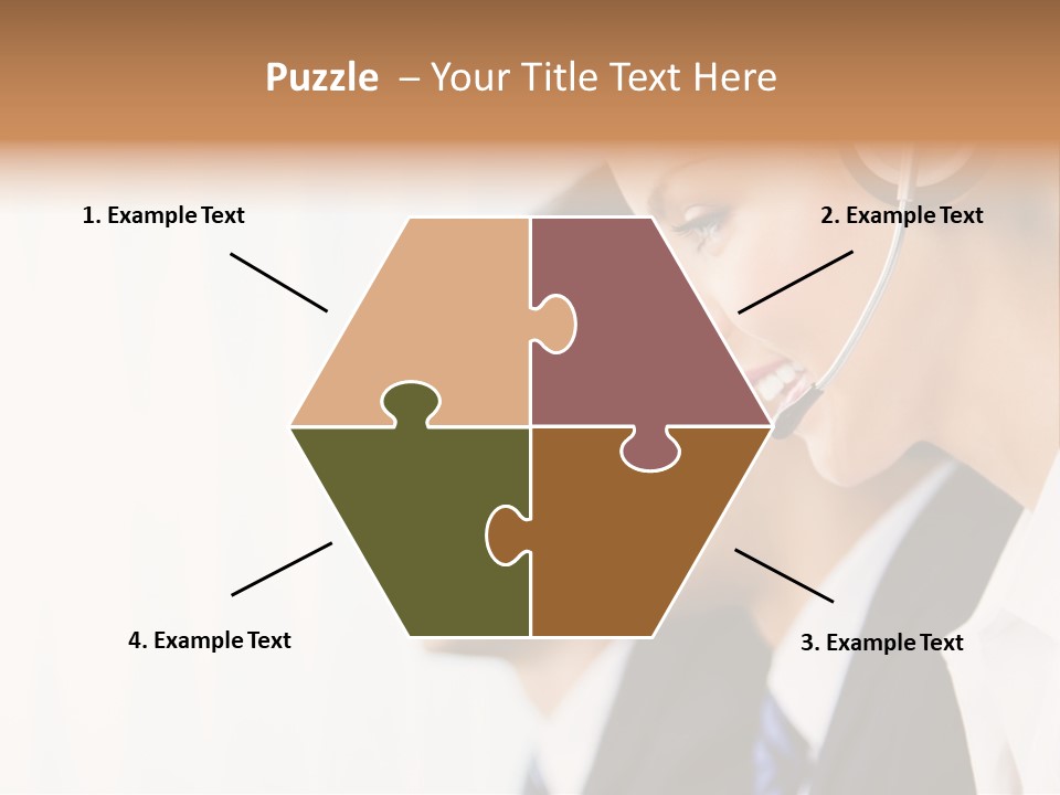 Call Net Woman PowerPoint Template