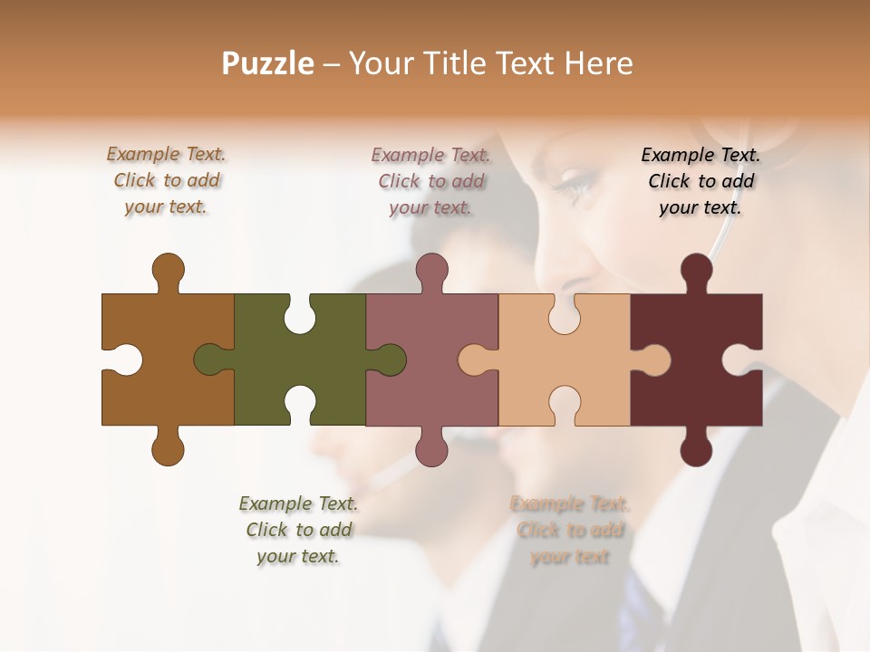 Call Net Woman PowerPoint Template