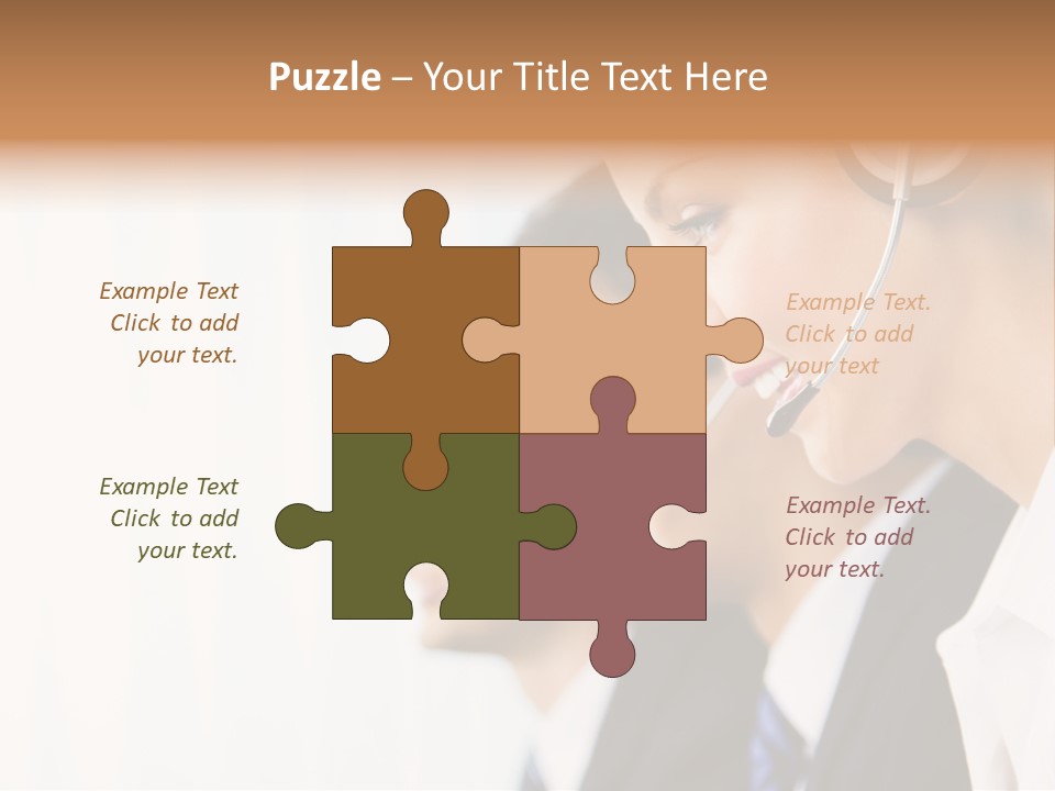 Call Net Woman PowerPoint Template