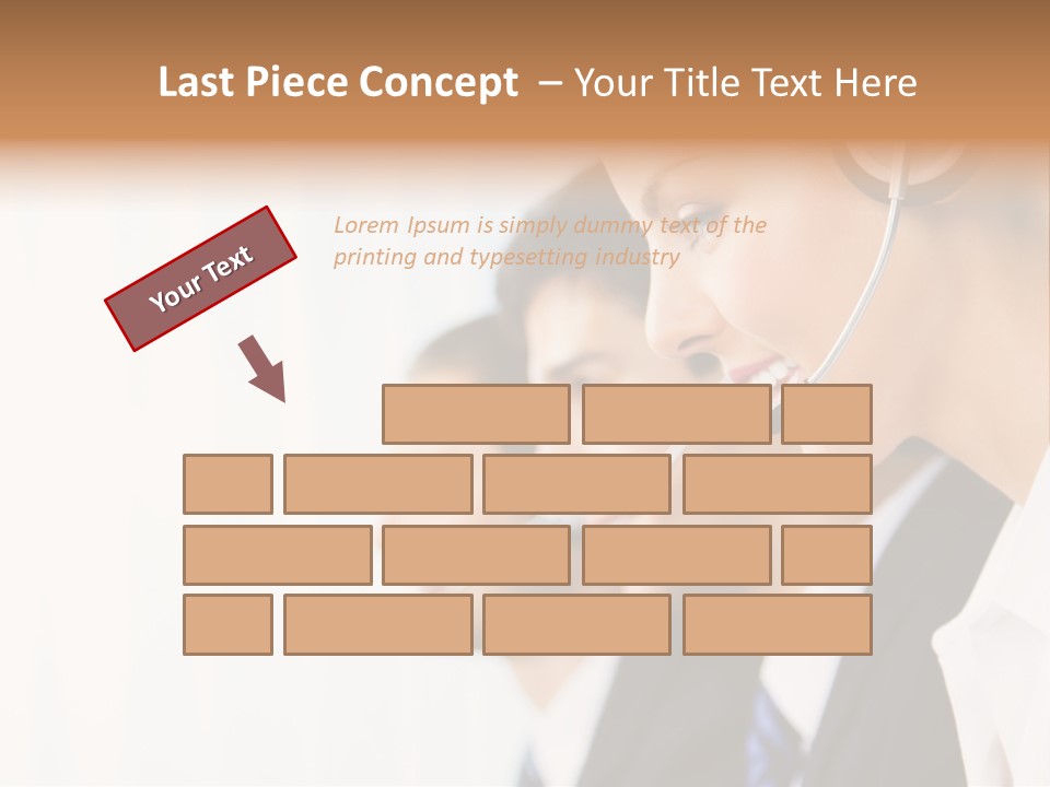 Call Net Woman PowerPoint Template
