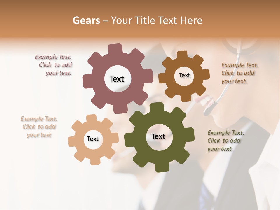 Call Net Woman PowerPoint Template