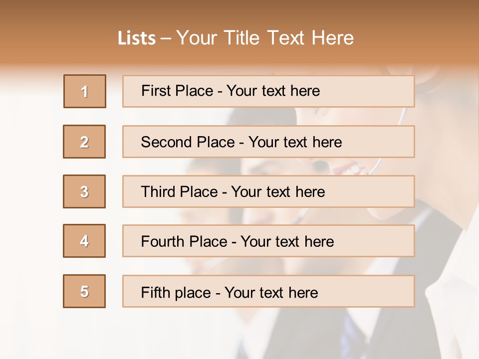 Call Net Woman PowerPoint Template