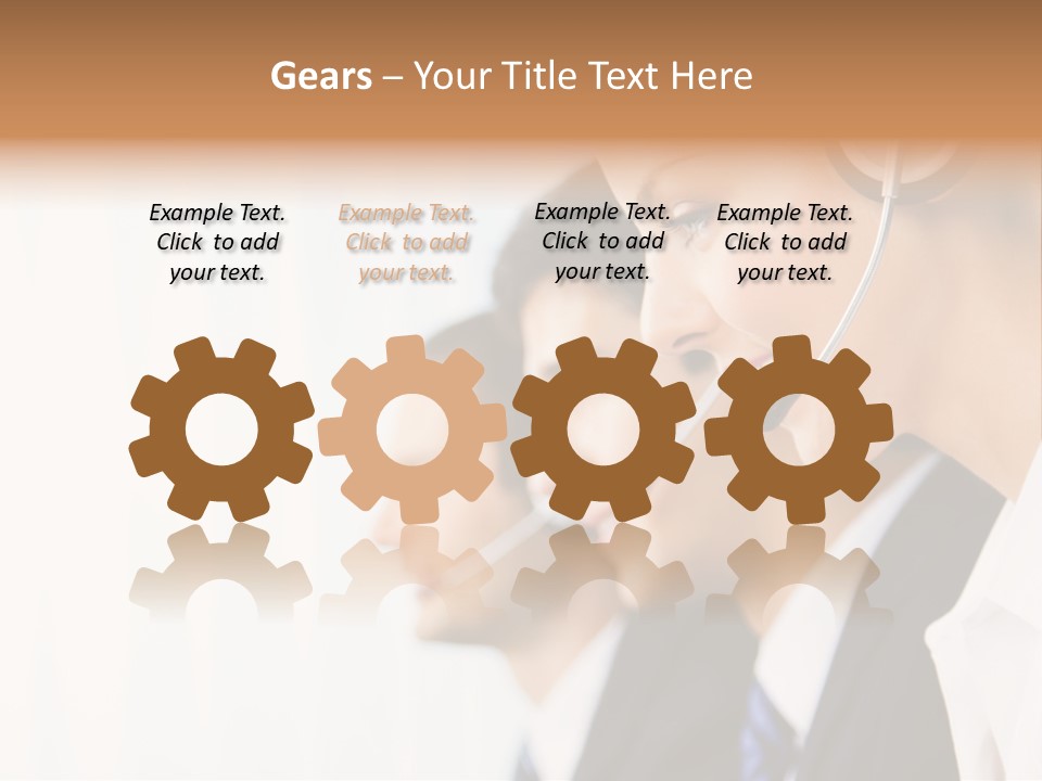 Call Net Woman PowerPoint Template