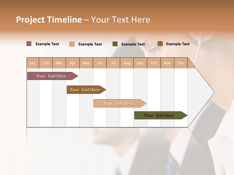 Call Net Woman PowerPoint Template