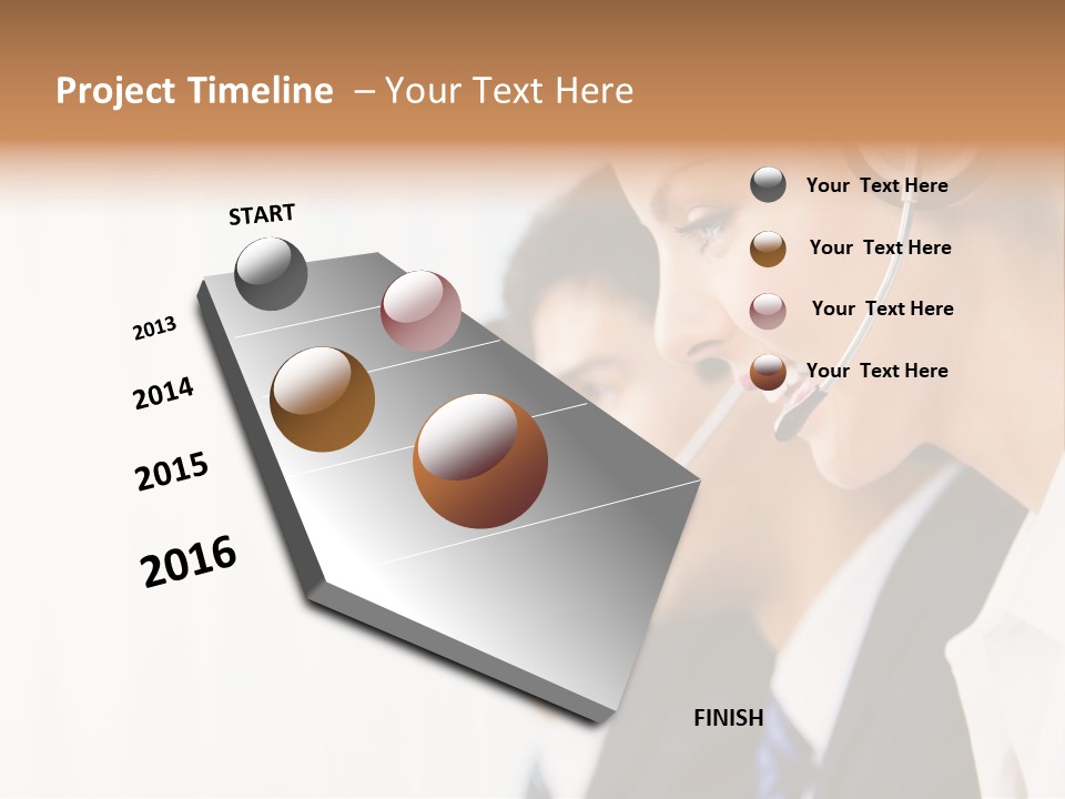 Call Net Woman PowerPoint Template