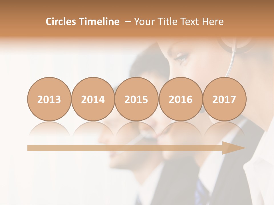 Call Net Woman PowerPoint Template