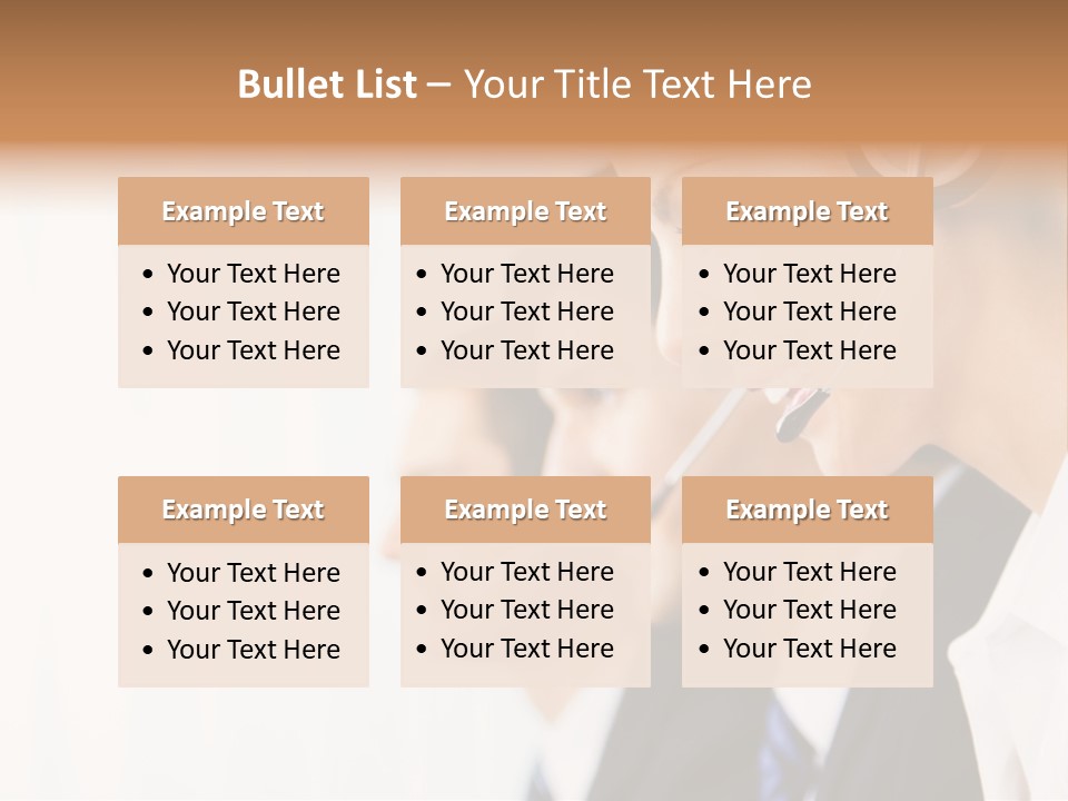 Call Net Woman PowerPoint Template