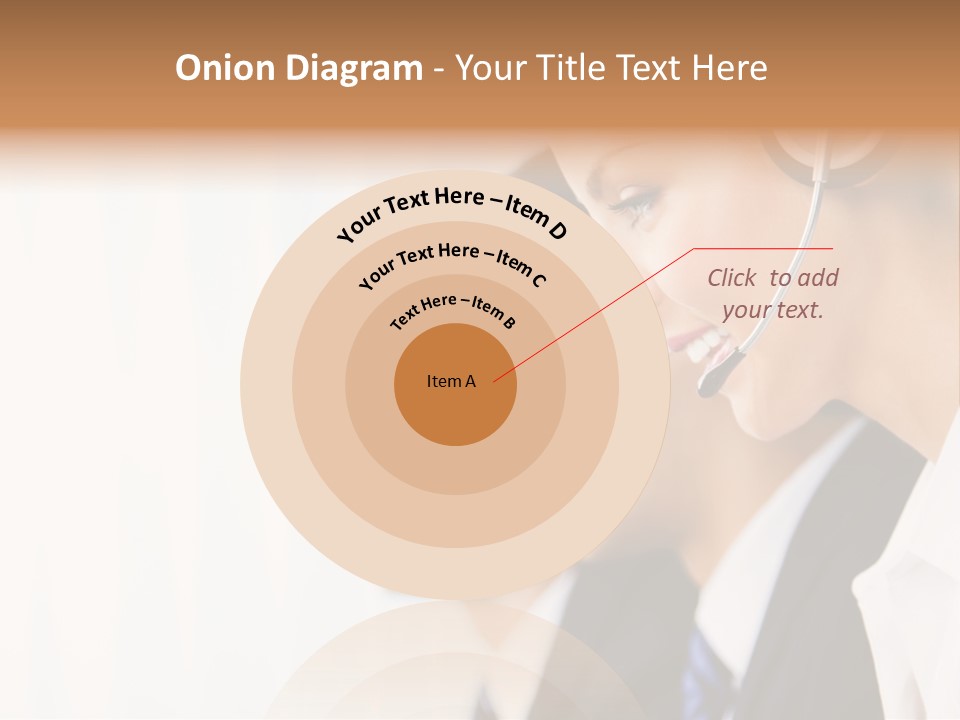 Call Net Woman PowerPoint Template