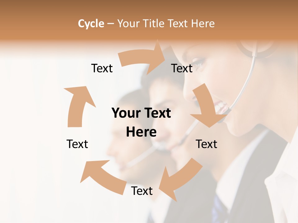 Call Net Woman PowerPoint Template