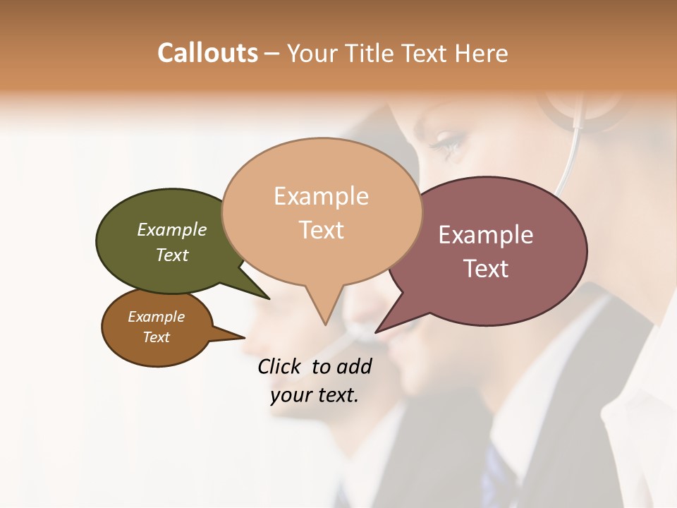 Call Net Woman PowerPoint Template