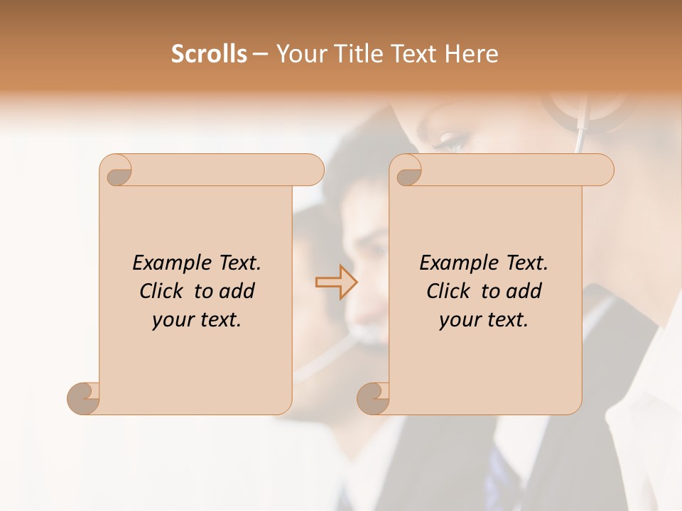 Call Net Woman PowerPoint Template