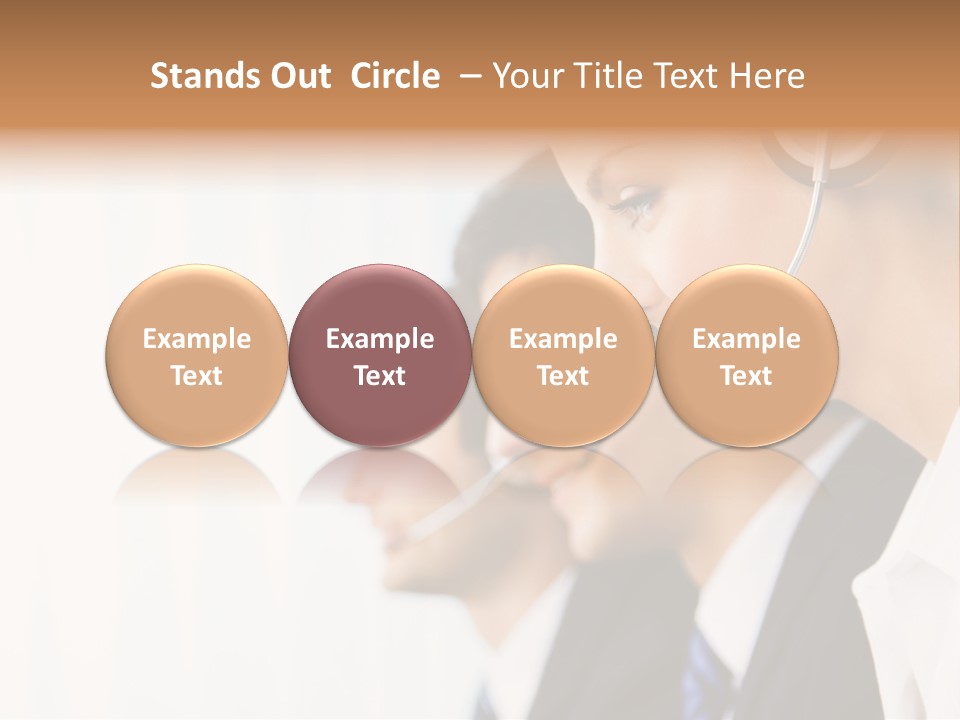 Call Net Woman PowerPoint Template